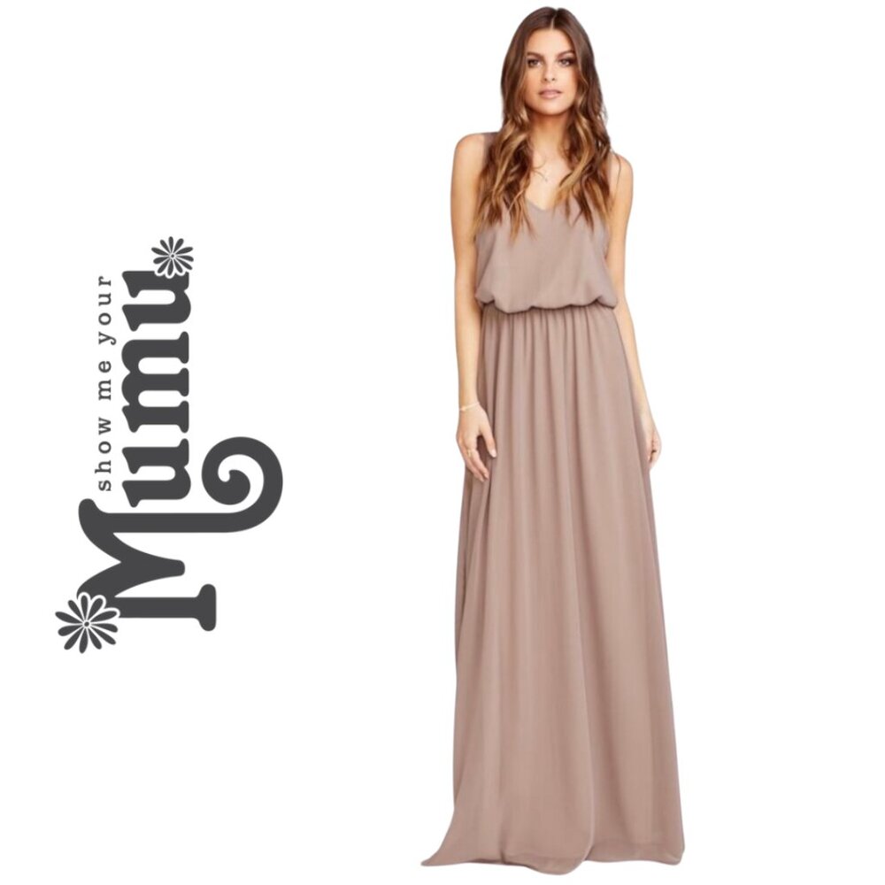 Show Me Your Mumu Tan Kendall Maxi Dress Size Small